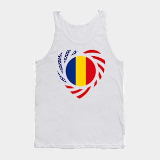 Romanian American Multinational Patriot Flag (Heart) Tank Top